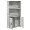 vidaXL Libreria Grigio Cemento 60x24x120 cm in Legno Multistrato