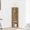 vidaXL Scaffale Angolare Rovere Artigianale 33x33x132 cm in Truciolato