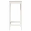 vidaXL Tavolo da Bar Bianco 50x50x110 cm in Legno Massello di Pino