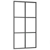 vidaXL Porta Scorrevole con Ferramenta Nera 102x205 cm in Vetro ESG