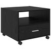 vidaXL Tavolino da salotto con cassetto Rovere Nero 55 x 55 x 45cm