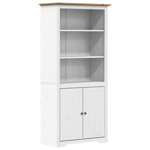 vidaXL Libreria BODO 82x40x173 cm Legno Massello Pino Bianco e Marrone