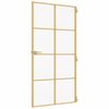 vidaXL Porta Interni Sottile Oro 102,5x201,5 Vetro Temperato Alluminio