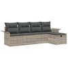 vidaXL Set Divano da Giardino 5 pz Poly Rattan