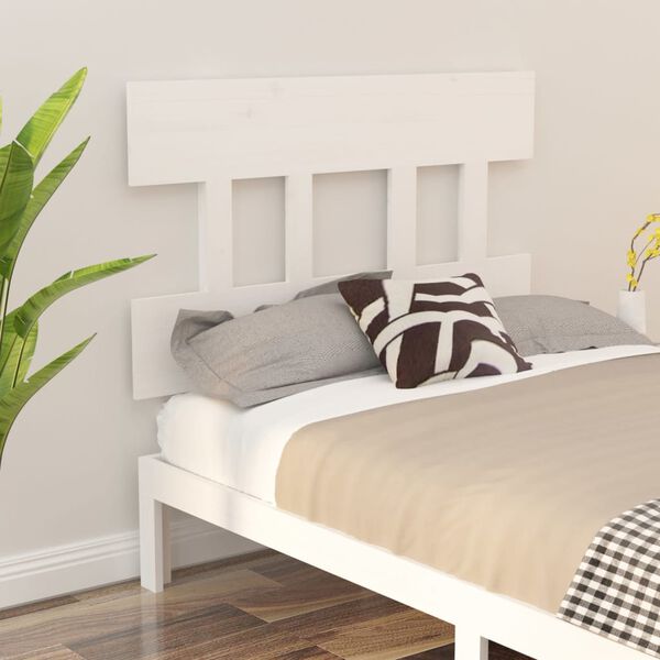 vidaXL Testiera per Letto Bianca 103,5x3x81 cm Legno Massello di Pino