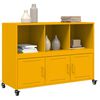 vidaXL Credenza Giallo Senape 100,5x39x72 cm in Acciaio