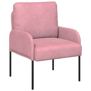 vidaXL Divani con cuscino 55cm Rosa Legno compensato