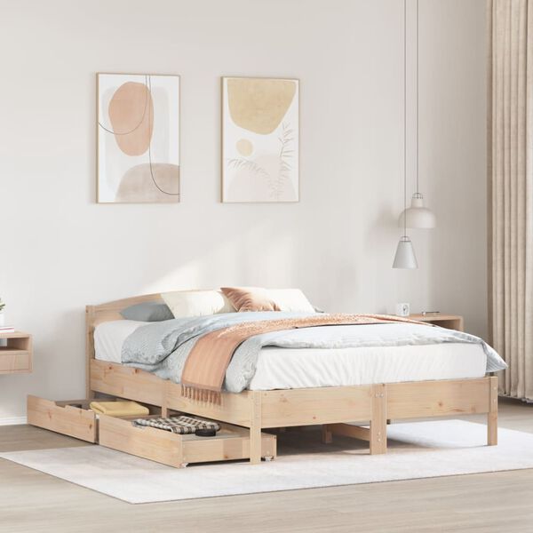 vidaXL Letto senza Materasso 120x200 cm in Legno Massello di Pino