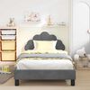 vidaXL Struttura letto bambini con testata Grigio scuro 90 x 200 cm