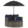 vidaXL Divano da giardino 8 pz polyrattan Grigio e Blu Navy