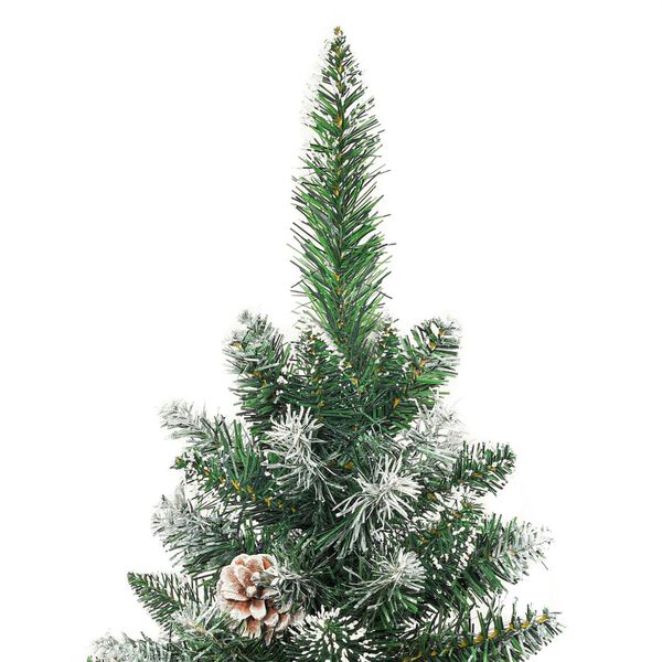 vidaXL Albero di Natale Artificiale Sottile con Base 120 cm PVC