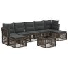 vidaXL Set Divano da Giardino 8 pz Grigio polyrattan