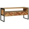 vidaXL Mobile TV Marrone 100 x 35 x 50 cm Legno di Acacia Massello