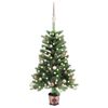vidaXL Albero di Natale Preilluminato con Palline Verde 90 cm