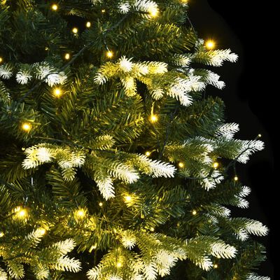 vidaXL Albero Natale Incernierato con 150 LED e Neve Fioccata 150 cm