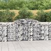 vidaXL Cesti Gabbioni ad Arco 17 pz 300x50x100/120 cm Ferro Zincato