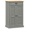 vidaXL Scarpiera VIGO 60x35x96 cm in Legno Massello di Pino Grigio