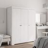 vidaXL Armadio BODO 146x53,5x173 cm in Legno Massello di Pino Bianco