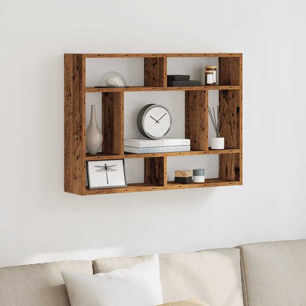 vidaXL Mensola a Muro Legno Antico 75x16x55 cm in Legno Multistrato