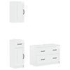 vidaXL Set di armadietti da bagno in 3 pezzi UTRECHT Bianco Lucido