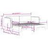 vidaXL Divano Letto con Letto Estraibile Grigio Chiaro 80x200 Tessuto