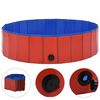 vidaXL Piscina per Cani Pieghevole Rossa 120x30 cm in PVC