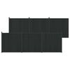 vidaXL Pannello di Recinzione 6 pcs WPC e Alluminio Nero