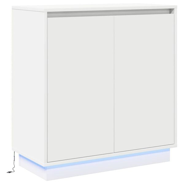 vidaXL Madia LED con porta Bianco 71 x 34,5 x 75 cm Legno multistrato