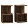vidaXL Comodini 2 pz Rovere Marrone 35x35x55 cm in Legno Multistrato