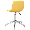 vidaXL Sedie da Pranzo Girevoli 2 pz Gialle in Tessuto
