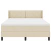 vidaXL Letto a molle con materasso Crema 200 x 160 cm Poliestere