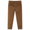 vidaXL Pantaloni da Bambino Cognac 116