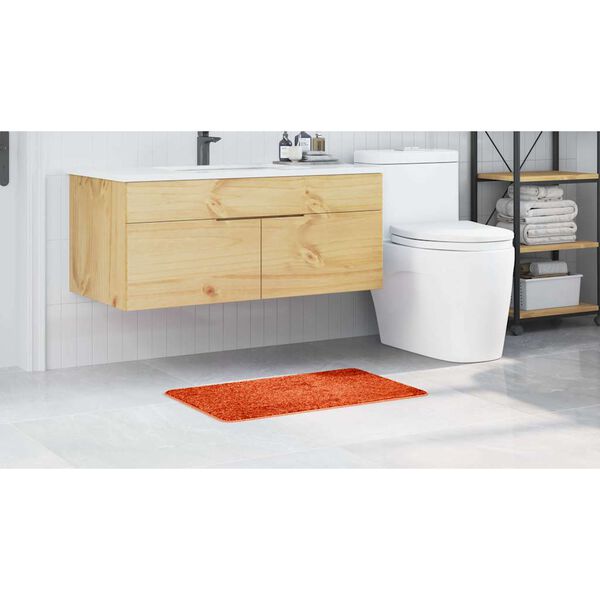 vidaXL Tappetino da bagno antiscivolo Arancione 50 x 80 cm PP