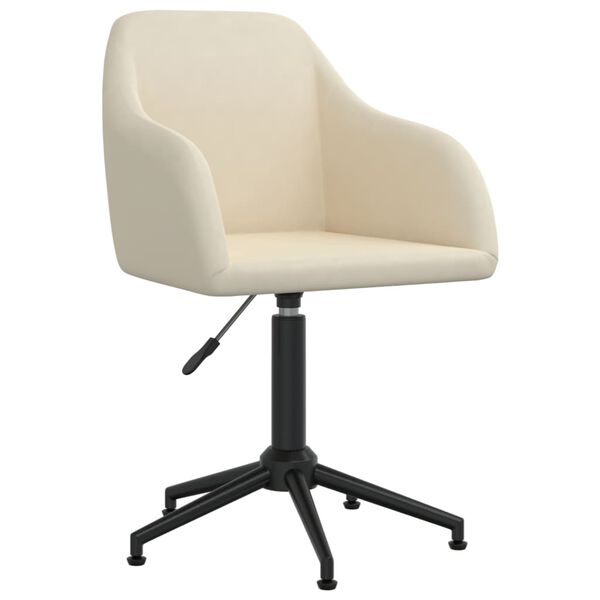 vidaXL Sedie da Pranzo Girevoli 4 pz Crema in Velluto