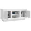 vidaXL Mobile Porta TV Bianco Lucido 102x35x45 cm in Legno Multistrato