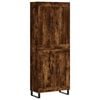 vidaXL Credenza Rovere Fumo 69,5x34x180 cm in Legno Multistrato