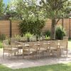 vidaXL Set da Pranzo per Giardino 11 pcs Beige polyrattan
