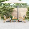 vidaXL Sedie da Giardino con Tavolo 3 pcs Nero 90 x 45 x 40 cm