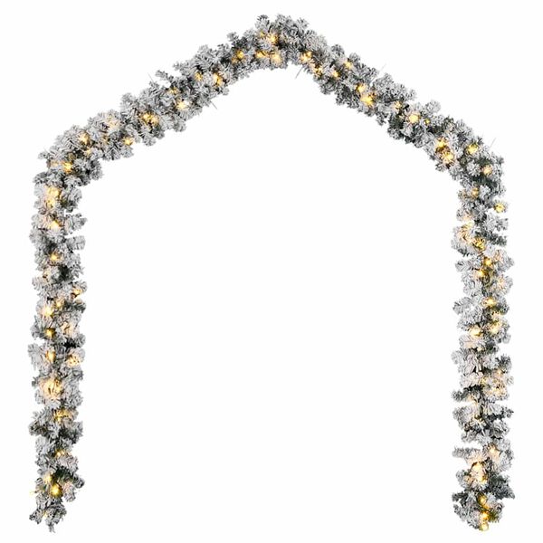 vidaXL Ghirlanda Natalizia con Luci a LED 20 m in PVC Verde