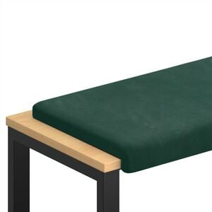 vidaXL Cuscino per panchina Velluto (V) Verde Scuro Profondit&agrave; 35 cm