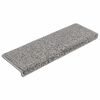 vidaXL Tappetini per scale 10 pz 65x21x4 cm Grigio Bordo rettangolare