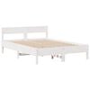 vidaXL Letto senza Materasso Bianco 150x200 cm Legno Massello di Pino