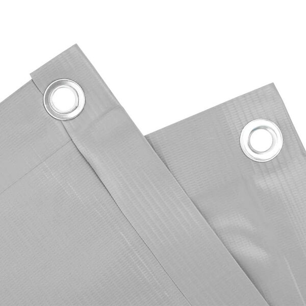 vidaXL Paravento da Balcone Grigio 700x120 cm in PVC