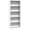 vidaXL Libreria Bianca 80x30x189 cm in Legno Multistrato