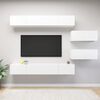 vidaXL Set Mobili Porta TV 6 pz Bianco in Legno Multistrato