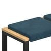 vidaXL Cuscino per panchina 4 pz Velluto Blu Profondit&agrave; 35 cm