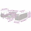 vidaXL Set Divano da Giardino con cuscino 10 pcs Grigio polyrattan