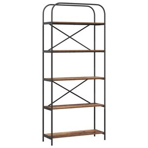 vidaXL Libreria Legno vecchio 80 x 30 x 183 cm Legno multistrato
