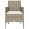vidaXL Set Sedie da Giardino con Poggiapiedi 4 pz in Polyrattan Beige