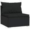 vidaXL Set Divani da Giardino 12 pz con Cuscini in Polyrattan Nero